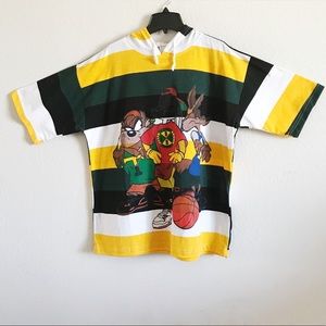 NEW Men Hooded T-shirt Cartoon & Stripes